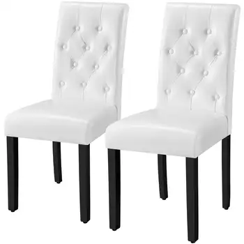 SMİLE MART Yemek Sandalyesi, 2'li Set, Beyaz