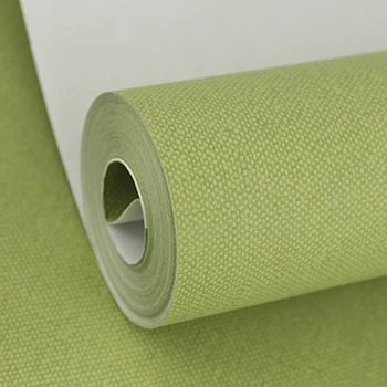 Modern Minimalist Saf Pigment Renk Keten Çizgili Duvar Kağıdı Açık Yeşil İskandinav Tarzı Yatak Odası Oturma Odası Arka Plan Duvar Обои