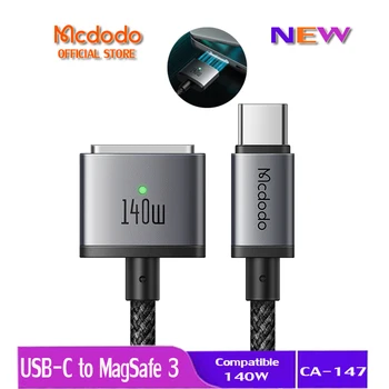 Mcdodo Manyetik Hızlı şarj kablosu 140 W USB-C için MagSafe 3 İçin MacBook Hava/Pro 14 16 CA-147