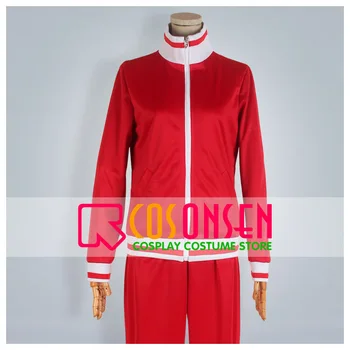 COSPLAYONSEN Ücretsiz! Gou Matsuoka Forması Cosplay Kostüm Kırmızı Spor Üniforma Custom Made