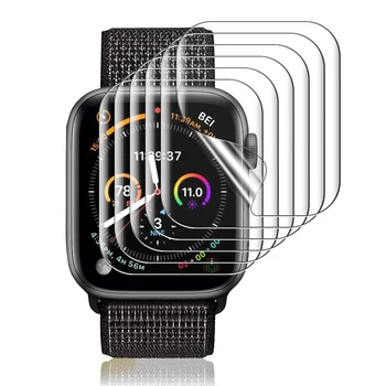 apple Watch için 6 SE iWatch 40mm 44mm Ekran Koruyucu Serisi 5 4 Esnek TPU Şeffaf Film Kapsama Kabarcıksız Çizilmez kılıf