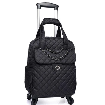 20 İnç Kadın el Bagaj çantası Kabin seyahat tekerlekli çantalar tekerlekler haddeleme bagaj sırt çantası Arabası Bavul tekerlekli Çanta