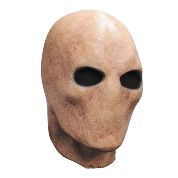 Slenderman Maskesi Cosplay Ürpertici Korku Faceless Man Alien Kafatası Lateks Kask Cadılar Bayramı Karnaval Parti Kostüm Sahne