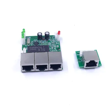 Mini PCBA 4 Port Networkmini ethernet anahtar modülü 10/100 Mbps 5 V 12 V 15 V 18 V 24 V