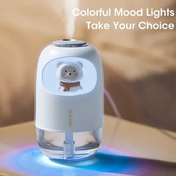 Mini Taşınabilir Nemlendirici Karikatür Serin Mist Sevimli Gece Lambası USB Taşınabilir Hava Nemlendirici İle Yatak Odası Ev Hediyeler İçin Freeshipping