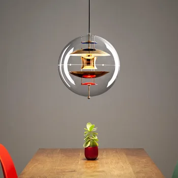 Danimarka Tasarımcı Gezegen küre ışıklı kolye Otel Villa Oturma Odası Mutfak Asılı Lamba High-End LED Dekor Aydınlatma Maison