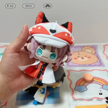 Anime Lüks VTuber Vox Mysta Ike Luca Shu Sevimli 12cm Peluş Dango Çanta Kolye Anahtarlık Anahtarlık Güneşli Bebek Oyuncak Peluş Hayranları Hediye