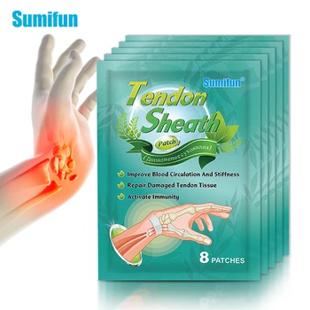 40 adet Sumifun Tendon Kılıfı Terapi Yama Bilek Artrit El Başparmak Parmak Ağrı kesici Çıkartmalar Tenosinovit İlaç Sıva