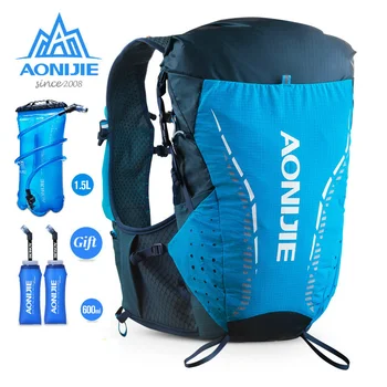 AONIJIE C9104 Ultra Yelek 18L sıvı alımı sırt çantası paket çantası Yumuşak Su Mesane Şişesi yürüyüş parkuru Koşu Maraton Yarışı SMXL 600 ML