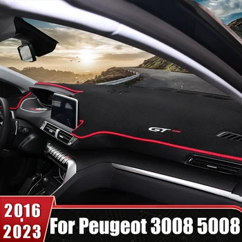 Peugeot 3008 5008 için GT Hibrid 2016 2017 2018 2019 2020 2021 2022 2023 Araba Dashboard Güneş Gölge Kapak kaymaz Mat Aksesuarları
