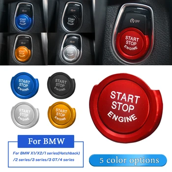 BMW için 1 2 3 4 Serisi GT X1 X2 Araba Motor Çalıştırma Düğmesi Çıkartmalar kontak anahtarı Halka ayar kapağı
