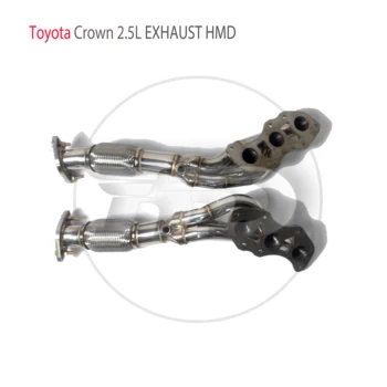 HMD Egzoz Manifoldu Yüksek Akış Performansı İniş Borusu Toyota Crown için 2.5 L Araba Aksesuarları Kedisiz Boru