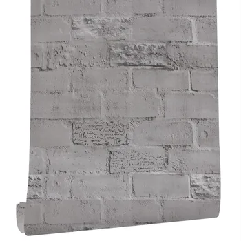 45cm * 6m 3D Tuğla Desen Duvar Kabuğu ve Sopa Etiket Kendinden Yapışkanlı Panel Su Geçirmez Oturma Odası Duvar Kağıdı Ev Dekorasyon