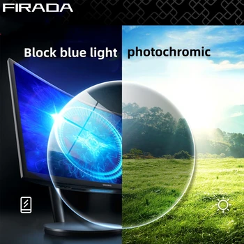 FİRADA 1.56 1.61 1.67 1.74 yansıma Önleyici Cep Telefonu Optik Reçete Miyopi Okuma Anti-mavi ışık Fotokromik Lens