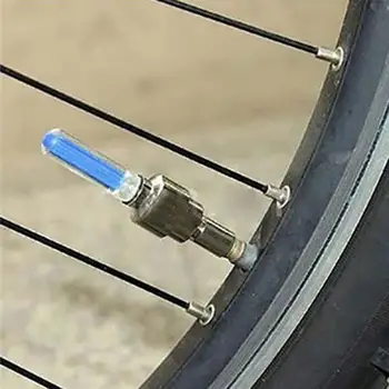 Ince işçilik değiştirilebilir pil otomatik LED NEON ışık lastik tekerlek vana kapağı Bisiklet aksesuarları