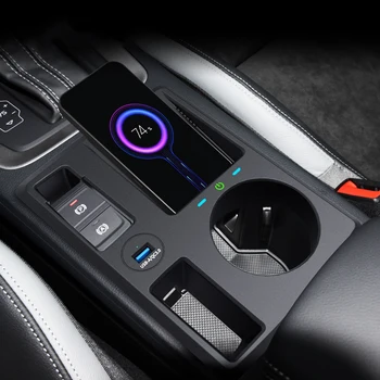 15W Araba QI kablosuz şarj cihazı kablosuz telefon şarj aleti hızlı şarj şarj pad paneli aksesuarları Audi Q3 2019 2020 2021 2022