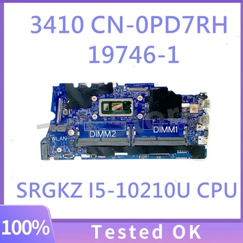 Anakart CN-0PD7RH 0PD7RH PD7RH 19746-1 DELL 3410 Laptop Anakart SRGKZ I5-10210U CPU %100 % Tam Test TAMAM