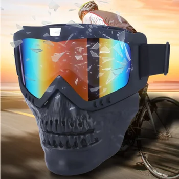 Motokros Kayak Gözlüğü Açık Motosiklet Bisiklet Yüz Maskesi Gözlük UV400 Koruma Anti-sis Kar Araci Gözlük Erkekler Kadınlar için