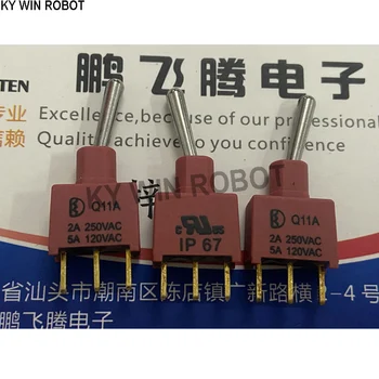 1 ADET Tayvan Q11A 1AS1T1B4M2QES su geçirmez mühürlü düğme anahtarı 3 ayaklar 2 dişli sallayarak kafa rocker güç kaynağı