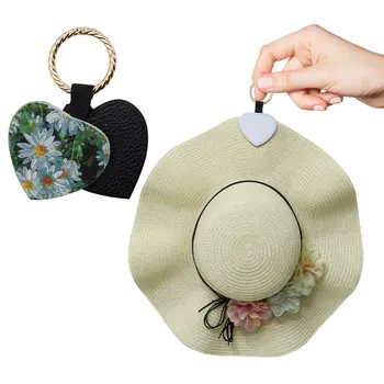 Süblimasyon şapka tokası Manyetik Seyahat Mıknatıs Özelleştirilmiş Pu Deri Manyetik şapka tokası Çanta İçin Seyahat Tutucu