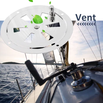 Tekne Havalandırma Paslanmaz Çelik Kelebek Ventilatör Kapağı Yuvarlak Panjurlu Havalandırma ve Yan Topuzu Yat Deniz RV Vb Tekne Aksesuarları