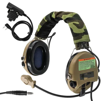 MSASORDİN Taktik Kulaklık Anti-gürültü Airsoft Elektronik Kulaklık Pikap Gürültü Azaltma İşitme Koruma Earmuffs DE