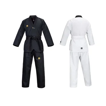 En Kaliteli Taekwondo Üniforma Siyah WT Dobok Taekwondo MMA Dövüş sanatları Karate Takım Elbise