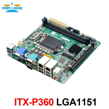 Partaker ITX-P360 LGA1151 Çift LAN 2 DDR4 2 SATA x86 Gömülü Endüstriyel Mini ITX Anakart POS Makinesi NAS Sunucu