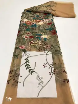 Afrika Örgü Dantel Kumaş Çiçek Nakış Dikiş Tasarım Zanaat Bpodq Tül Elbise Aksesuarları Balo Düğün Ziyafet 5 Metre