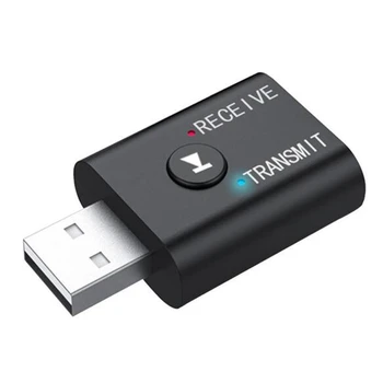 2-İn-1 USB Bluetooth kablosuz AV alıcısı-vericisi Alıcı Adaptörü HiFi Kablosuz Ses Adaptörü ile 3.5 mm AUX Kablosu TV PC için Araba