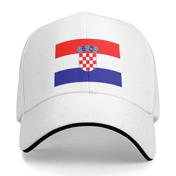 Hırvat Bayrağı Unisex beyzbol şapkası Uyar Erkekler Kadınlar Ayarlanabilir Baba Şapka Sandviç Bill Kap
