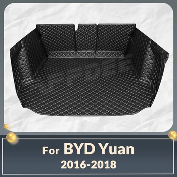 Otomatik Tam Kapsama Gövde Mat BYD Yuan 2016 2017 2018 Deri Araba bot kılıfı Pad Kargo Astarı İç Koruyucu Aksesuarları