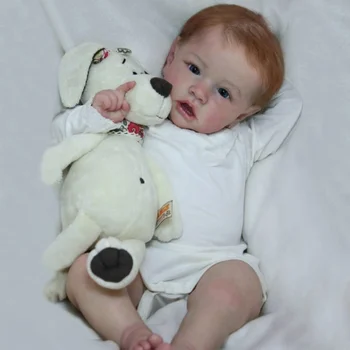 50cm Sevimli Saskia Bebe Reborn Köklü Saç Yumuşak Silikon Vinil Dokunmatik Duygu Gerçekçi Gerçek Yeniden Doğmuş Bebek Bebek muñecas rebon