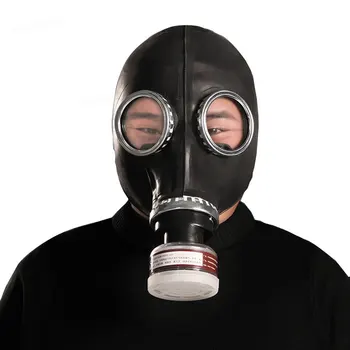 Yeni 64 Tipi Çok Amaçlı Siyah Gaz Tam Maske Solunum Boyama Sprey Pestisit Doğal Kauçuk Maske Kimyasal Önleme Maskesi
