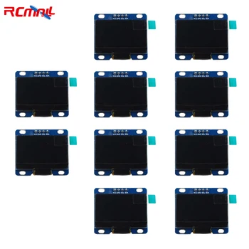 RCmall 10 adet 1.3 İnç OLED Ekran Modülü Mavi/Beyaz I2C IIC Seri 128X64 LCD LED SH1106 Arduino için 51 MSP420 STIM32 SCR