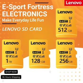Orijinal Lenovo SD Hafıza Kartı 1TB 512GB 256GB 128GB 32GB 64GB A1/A2 SD/TF Flash Kart Telefon / Tablet PC Vermek kart okuyucu Hediyeler