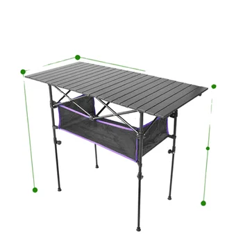 Açık kamp kolay katlanır ayarlanabilir kamp mutfak masası taşınabilir alüminyum alaşımlı piknik bar yemek masası