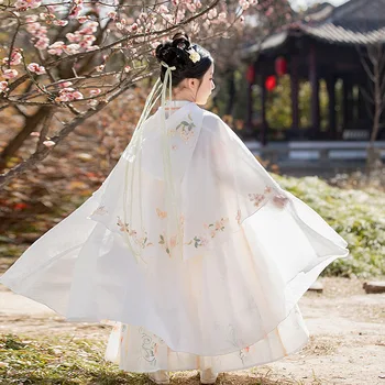 Panda Bebek 2023 Yeni Stil Uzun Kollu Hanfu Elbise Kızlar için, çin Tarzı Prenses Elbise Tang Takım Elbise Nakış