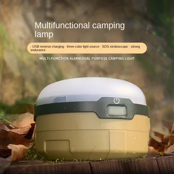 Led ışık Kamp için Üç Renkli Mini Taşınabilir şarj edilebilir ışık Haki Açık Kamp gölgelik çadır ışığı acil durum ışığı