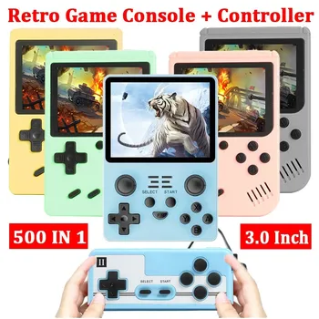 500-in-1 retro video oyunu konsolu elde kullanılır oyun konsolu taşınabilir cep video oyunu konsolu
