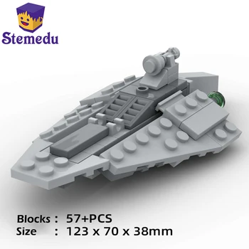 MOC StarWars Mini Cumhuriyeti Saldırı Gemisi Uzay Gemisi Taşıyıcı yapı blok oyuncaklar Bulmaca Kiti DIY Montaj Tuğla Modeli Oyuncaklar