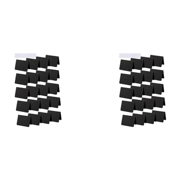 40 Adet Mini Kara Tahta İşaretler A Şeklinde Kara Tahta Masaları Büfe Etiketleri PVC Silinebilir Yazı Tahtaları Beyaz Tebeşir İşaretleyiciler