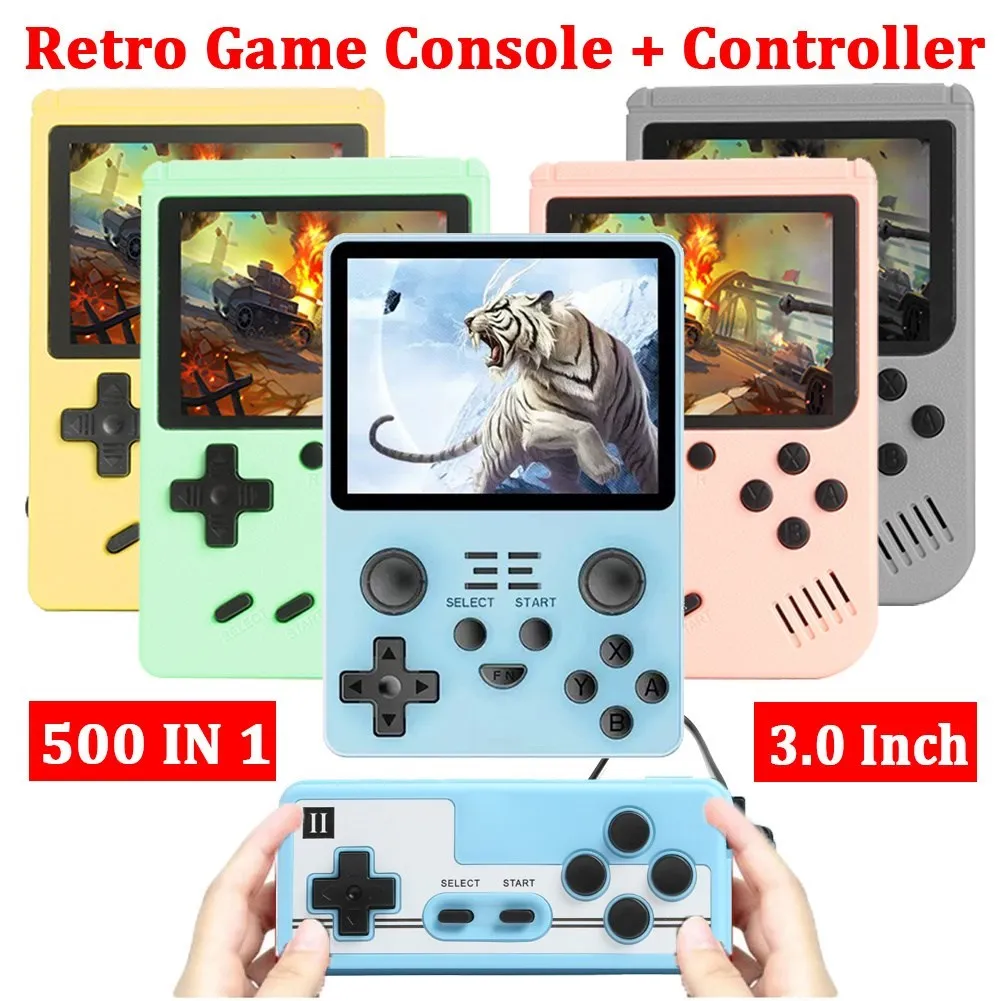 500-in-1 retro video oyunu konsolu elde kullanılır oyun konsolu taşınabilir cep video oyunu konsolu