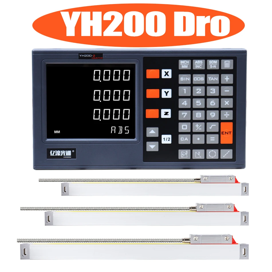 YH200 Dro Dijital Okuma Lineer Ölçek Seti Ekran Kiti 5U 5V TTL 100MM için 1000MM Torna Değirmen CNC Makineleri 2/3 Eksen