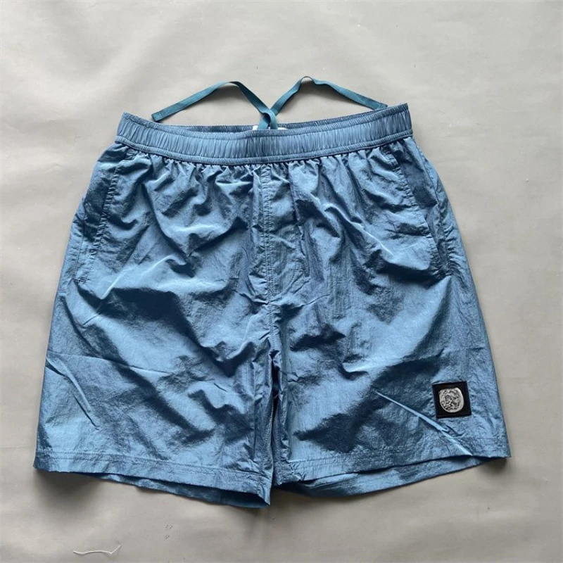 Rahat StoneShorts Naylon Erkek Şort Rahat Çok Renkli Cep İpli Yaz Nefes Kumaş Spor plaj pantolonları Erkekler için