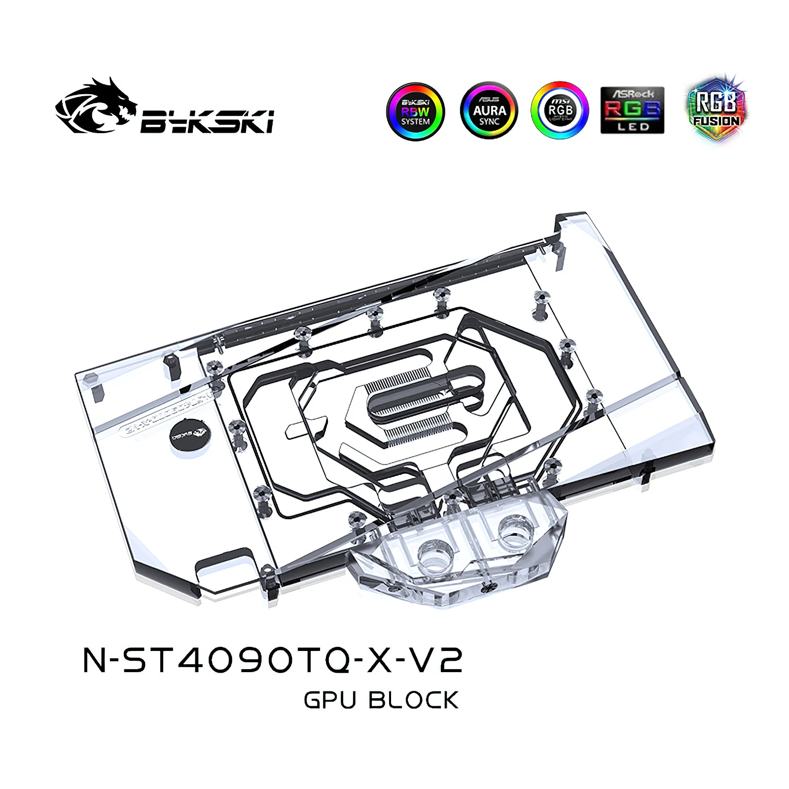 Bykski Tam Kapak RGB GPU Bloğu w / Arka Plaka ZOTAC OYUN RTX4090 N-ST4090TQ-X-V2