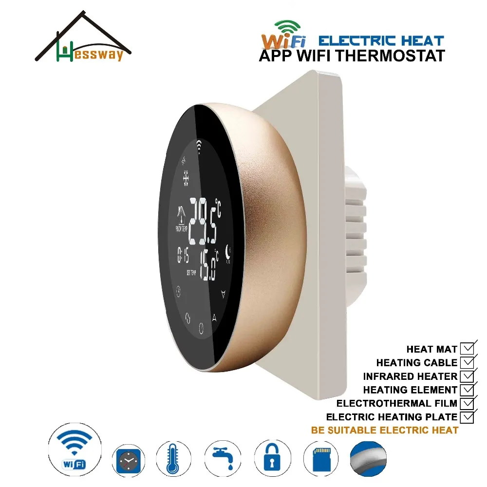 AB Çift sensör elektrikli sıcaklık kontrol cihazı yerden isıtmalı termostat WİFİ ısıtıcı plaka elektrotermal film