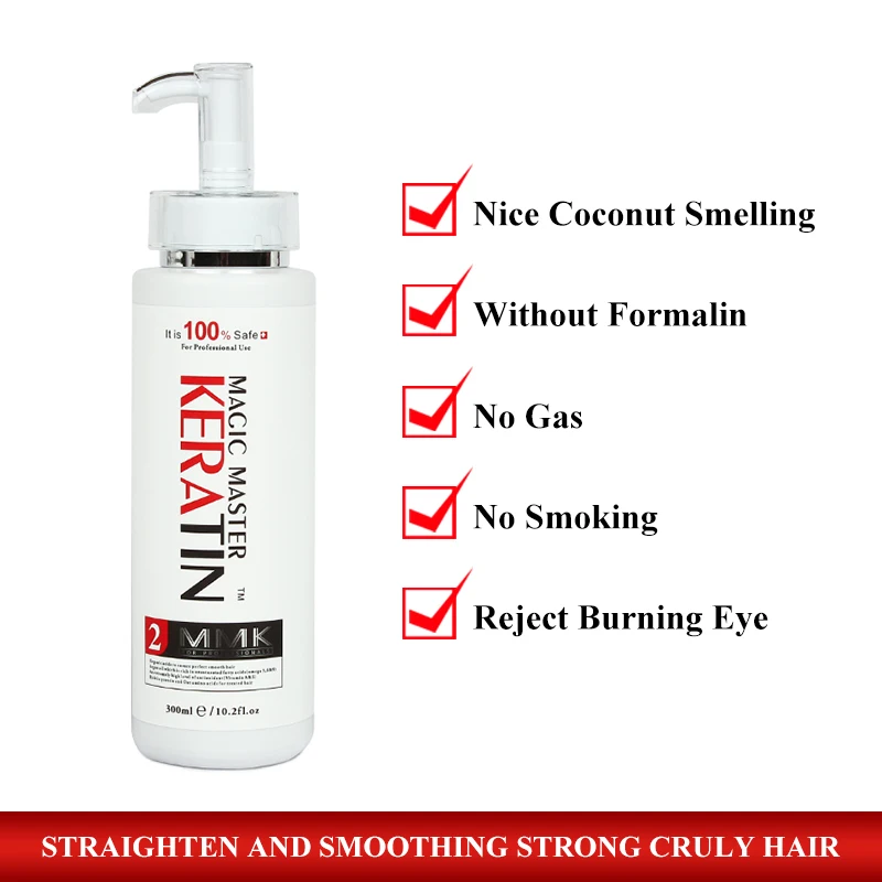 Düz Saç Tedavi 300 ml Keratin Formalin ve Keskin Koku Olmadan + 300 ml Arındırıcı Şampuan Onarım Hasarlı Saç + Ücretsiz Hediye