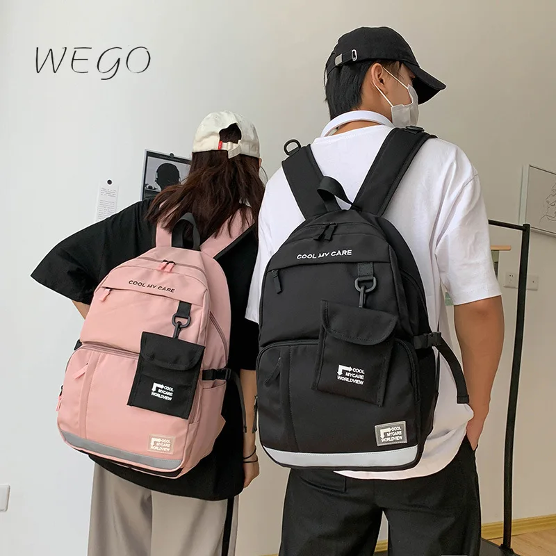 Yeni Düz Renk keten sırt çantası Kadın Üniversite Öğrencisi Schoolbag Moda Eğlence Seyahat Çift Sırt Çantası Erkek