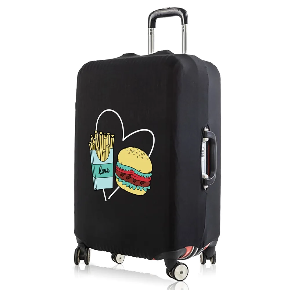 Seyahat Essentials Çanta ve bavul kılıfı Gıda Baskı tekerlekli çanta için 18-32 İnç Seyahat Aksesuarları Carry-ons Bagaj Kapakları
